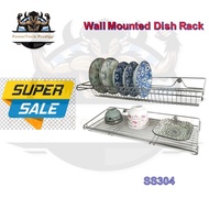 WALL MOUNTED DISH RACK/ STAINLESS STEEL 304 DISH DRAINER