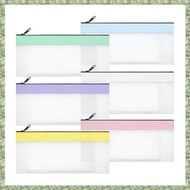 (C Z G L) 6 Pieces Money Bags with Zipper, Cash Envelopes 7.8x3.9 Inch, Multi-Purpose Money Pouch Cl