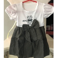 07 Baby Girl Cute Korean Dress With Bear Design (for 1 - 2 yr old)