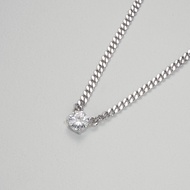 สร้อยคอโซ่แบน Moissanite S925 เงินแท้ 1ct คุณภาพสูง สร้อยคอโซ่ส่วนบุคคล โซ่แฟชั่น เครื่องประดับเงิน