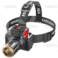 LED Senter Kepala Super Terang Lampu Cas Depan Kepala Anti Air Waterproof Charger Senter Camping Hea