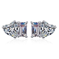 2ct moissanite diamond stud earrings