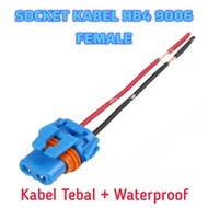 HB4 9006 Female Waterproof Car Headlight Connector Socket