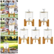 [Shamjina] Glass Beverage Dispenser, 3.5L Glass Beverage Dispenser with Support, Juice Juice Dispens