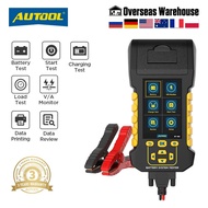 AUTOOL BT880 Battery Tester With Printer Battery Analyzer Tester Automobile Battery  8-30V Capacity 