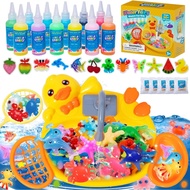 116Pcs DIY 3D Magic Water Elf Toy, 100ml Gels, Water Squishy Kit, Make 150+ Water Animals,Christmas 