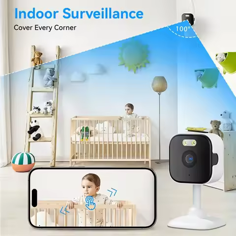 5MP HD Indoor Security Camera 2.4G/5G WiFi IP Surveillance Cam with Color Night Vision Human Detecti