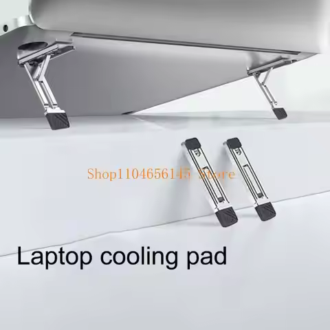 652F Foldable Laptop Stand Portable Laptop Stand Invisible Cooling Laptop Stand Cooling Office Footp