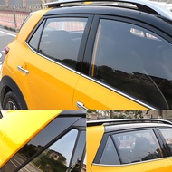【Spot Goods】 8pcs Car Window pillars Molding Trim Fit For Kia STONIC 2018-2022 Mirror Effect PC Sticker