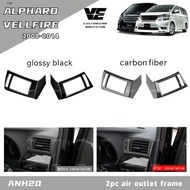 dac toyota alphard vellfire anh20 2008-2014 carbon fiber air outlet frame garnish accessories ah20 agh20