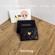 【Awinbag】Classic Cowhide Card Holder Women's Black