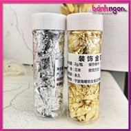 Gold leaves, silver leaves for cake decoration