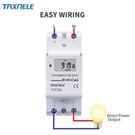 Din Rail 2 wire Weekly 7 Days Programmable Digital TIME SWITCH Relay Timer Control AC 220V 230V 12V 