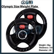 [Ready Stock] Olympic Rubber Coated Weight Plate 5kg