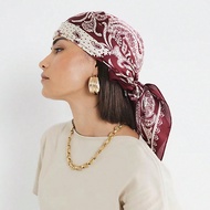 1pc Simple Printed 70s Square Scarf, Paisley Print New Spring Design, Multi-Purpose As Bandana, Wais