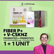 DR CUTE FIBER P+ V-CSKNZ Probiotics Prebiotics Minuman Botani Campuran 10 Sachets Supplemen Vitamin 