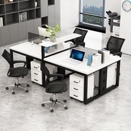 Staff 4-Seat Office Card Slot/Furniture Combination Simple Six-Seat Desk Single Wholesale Chair Mode