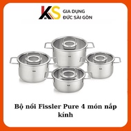 Fissler Pure 4 pot set glass lidPiece