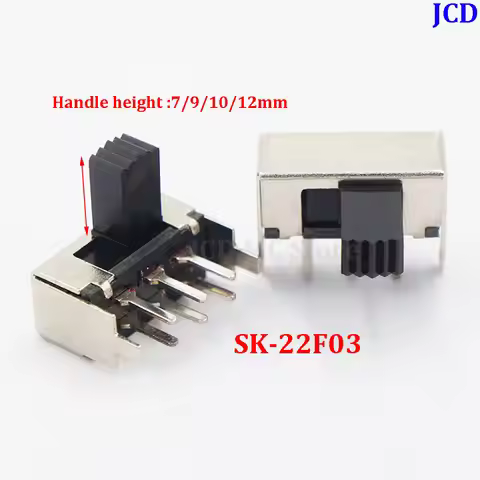 5-100Pcs/Lot SK-22F03 Two Speed Toggle Switch Two Speed Sliding Switch 6-Pin 2-Speed Horizontal Powe