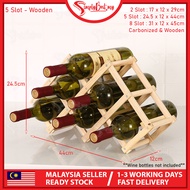 SIMPLYBEST Wood Wine Rack Wine Storage Racks Countertop Stackable Wine Cellar Rack Foldable Standing