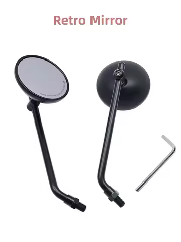 Black Chrome Motorcycle Rearview Mirrors ABS 8 10MM Cafer Racer Universal Mirror For Piaggio Zip mp3