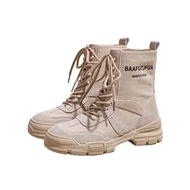 Martin boots female thin inner height canvas shoes summer short boots