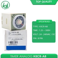 TIMER H3CR-A8 OMRON H3CR 220VAC MULTIFUNCTION TIMER/