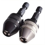 Quick Change Drill Chuck Adapter - Keyless Drill Chuck With 1/4" Hex Shank, Combines Impact Driver A