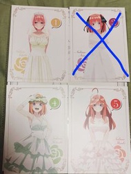 絕版 五等分的花嫁 劇場版 告別單身 特典 一花 二乃 三玖 四葉 五月