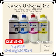 **HIGH QUALITY** 100% BRAND LTECH REFILL INK 1000ML 1 LITRE UNIVERSAL FOR ALL CANON PRINTER INK Mp28