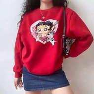 - - BETTY HEART SWEATER - OVERSIZE SWEATER - Y2K STYLE - AESTHETIC OUTFIT - Y2K OUTFIT