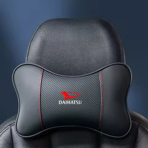 1Pcs Car Seat Headrest Auto Logo Neck Pillow For Daihatsu Terios Sirion Mira Materia Rocky YRV Feroz