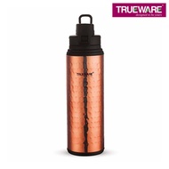 Trueware Copper Fusion 600 Insulated Inner Stainless Steel Water Bottle, 600 ml, Stainless steel finish| Inside Copper | Leak Proof