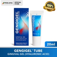 GENGIGEL Tube 20ml Gingival Gel (Hyaluronic Acid) - For Wound Healing, Singaw, Mouth Sores, Gingivit