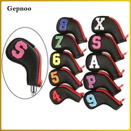 Gepnoo 10x Golf Club Cover for Iron Headcovers 4 5 6 7 8 9 P A Hybrid Protector