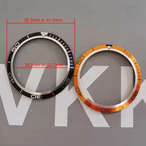MOD 38MM 41MM Black Orange Slope Aluminum Green Luminous Beads Bezel Insert For Old Omega Seamaster 