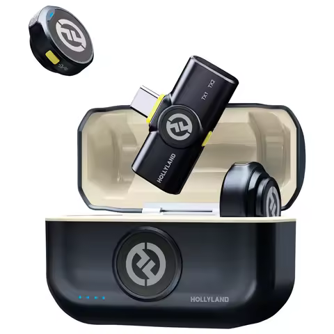 Hollyland Lark M2 Wireless Lavalier Microphone for iPhone Android Camera Noise Cancellation for Vide