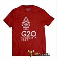 kaos pria distro g20 logo - s merah