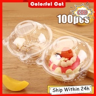 100Pcs Clamshell Cupcake Dome Packaging Cupcake Container Muffin Holder Packaging