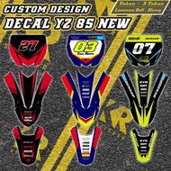 Decal YZ 85 New Papan nomor dan spakbor depan &amp; spakbor belakang Custom Desain | bebek trail stiker yz 85 | m2 | KR Sticker