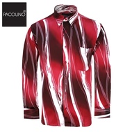 Pacolino Long Sleeve Printed Batik Shirt Regular - Red Colour BK7904