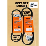 DA63T ALTERNATOR & AIRCON COMPRESSOR BELT SET 4PK-765 & 4PK-870(Shop No.2)