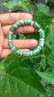 gelang tasbih giok nefrit aceh, model tabung