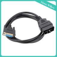 Moon Willow มอเตอร์ไซค์เคเบิลเครื่องวินิจฉัย OBD2พรีเมี่ยมอะไหล่ทนทานประสิทธิภาพสูงสายเคเบิลทดสอบเหม