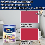 ICI DULUX INSPIRE INTERIOR GLOW 1 , 5 &amp; 18 Liter Bright Garnet / Red Letter Day