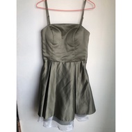 Preloved Sage Green Satin Dress