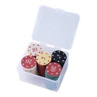 100Pcs Casino Poker Chip Game Chip Teaching Coin Plastic Counting Counters Poker Chip Small Learning