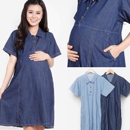 (dd) Pregnant Women Dress Maternity Gown Formal Breastfeeding Dress