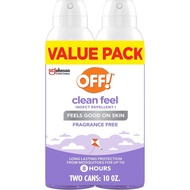 Off Clean Feel Insect Repellent Aerosol with 20% Picaridin - Long-Lasting DEET-Free Protection from 