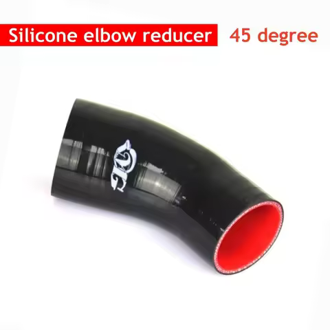45 Degree Silicone Tubing Hose Elbow Reducer Intercooler Turbo Air Intake Pipe Coupler Reducer Black